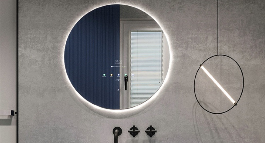 round backlit mirror bathroom 