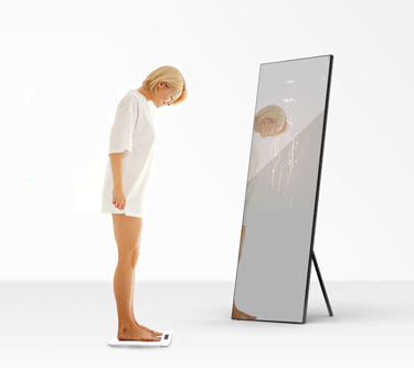 Весы для измерения жира в умном фитнес-зеркале Fitbathmirror